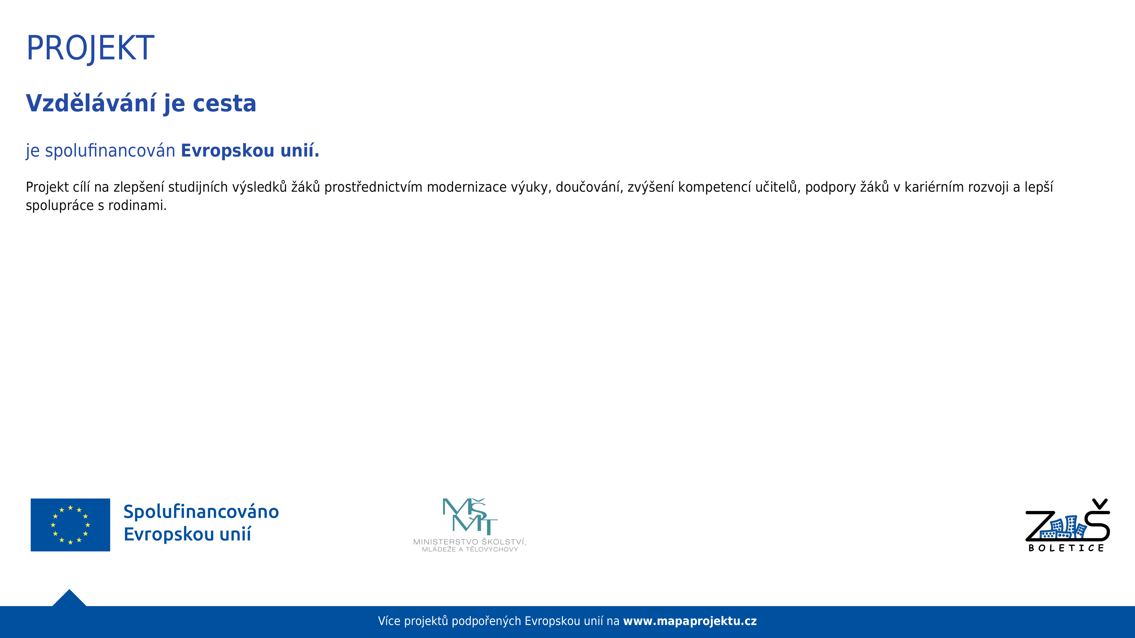 Vzdělávání je cesta